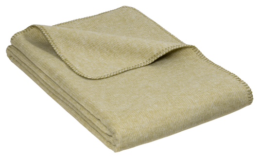 Kuscheldecke „Meliz“ greenolive Jacquard-Wohndecke 100% Baumwolle aus kontrolliert biologischem Anbau ca.150x200 cm / ca.320g/m²
