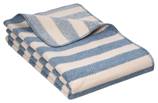 Kuscheldecke „Ida“ bluestone 150 x 220cm mit ca. 450g/m², Bio-Baumwolle