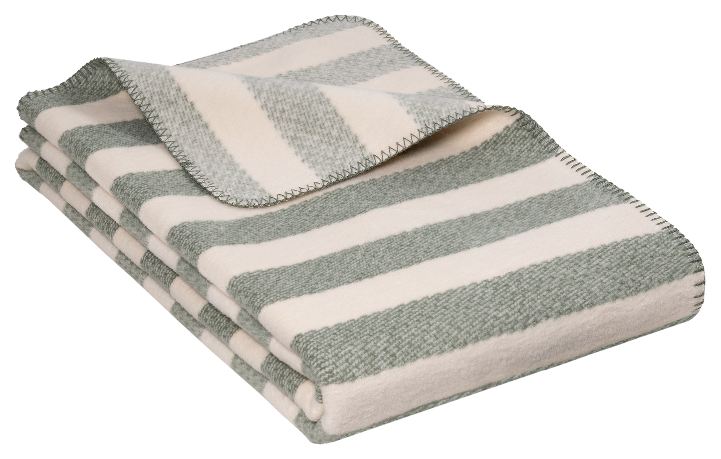Kuscheldecke „Ida“ salbei 150 x 220cm mit ca. 450g/m², Bio-Baumwolle