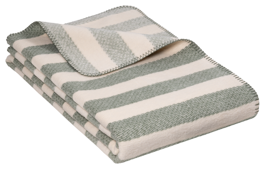 Kuscheldecke „Ida“ salbei 150 x 220cm mit ca. 450g/m², Bio-Baumwolle