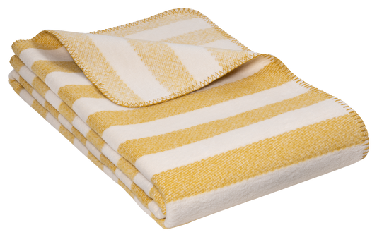 Kuscheldecke „Ida“ honig 150 x 220cm mit ca. 450g/m², Bio-Baumwolle