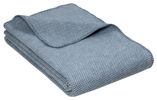 Kuscheldecke „Meliz“ bluestone Jacquard-Wohndecke 100% Baumwolle aus kontrolliert biologischem Anbau ca. 150x200 cm mit ca.320g/m²