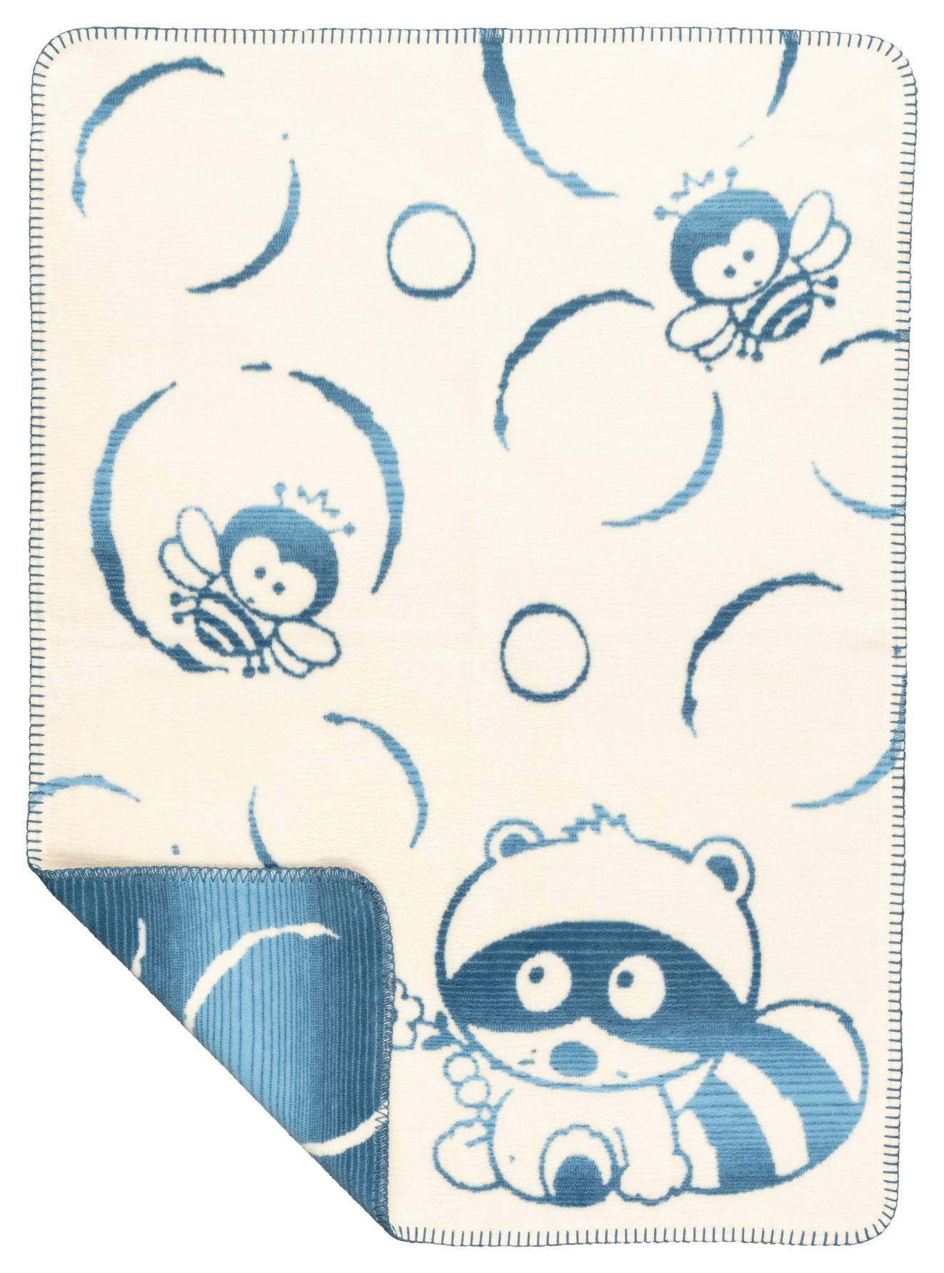 Babydecke „Bubbles“ - Flauschige und wertige Bio-Kuscheldecke (75x100 cm, 4 Farben)