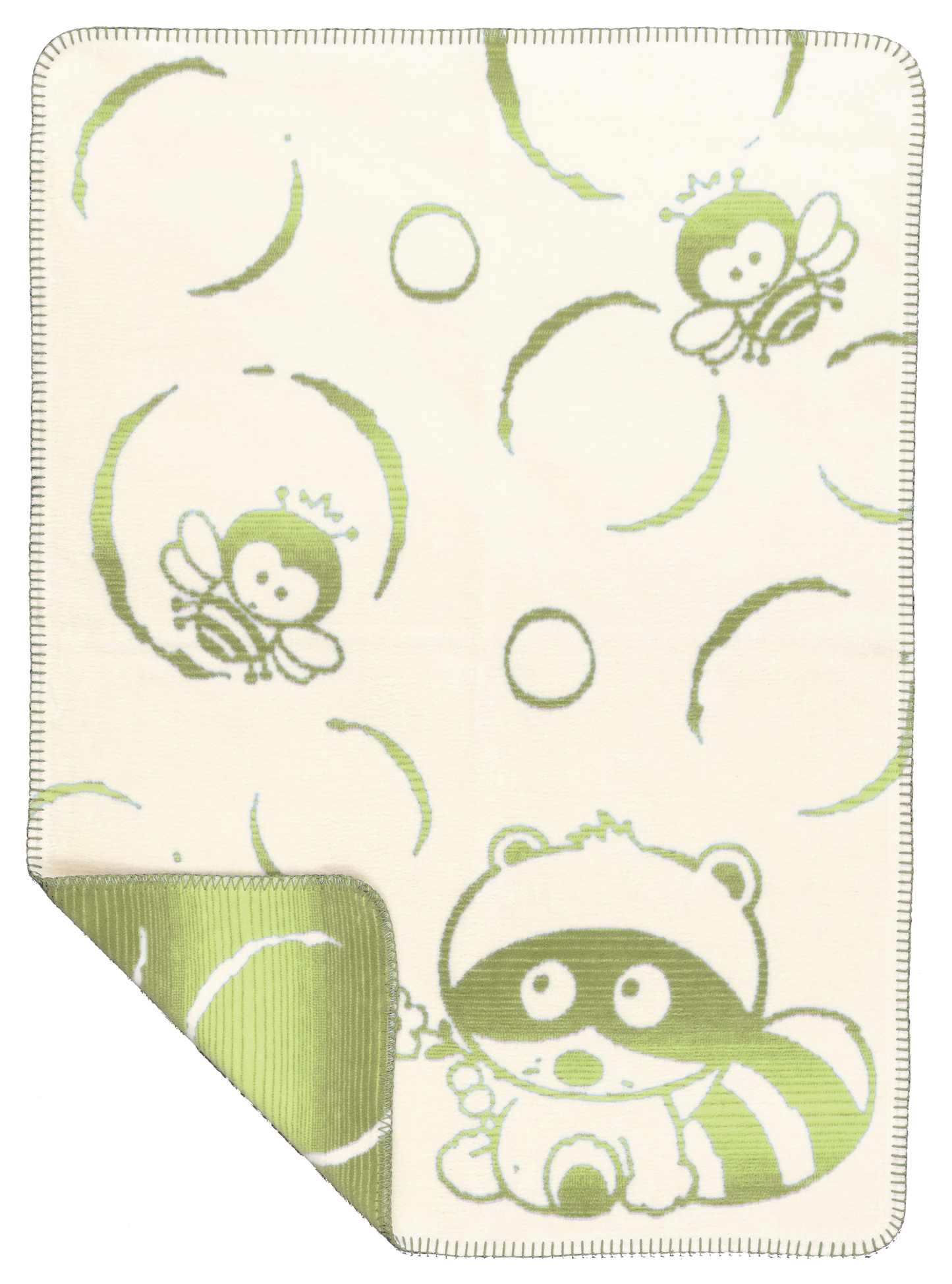 Babydecke „Bubbles“ - Flauschige und wertige Bio-Kuscheldecke (75x100 cm, 4 Farben)