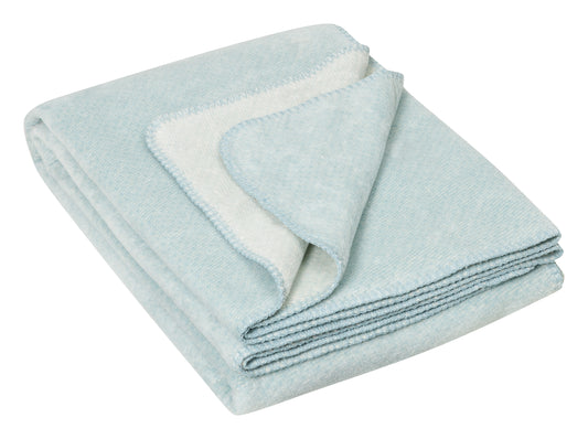 Kuscheldecke „Melange“ wasser Jacquard-Wohndecke 100% Baumwolle aus kontrolliert biologischem Anbau ca.150x200cm / ca.450g/m²