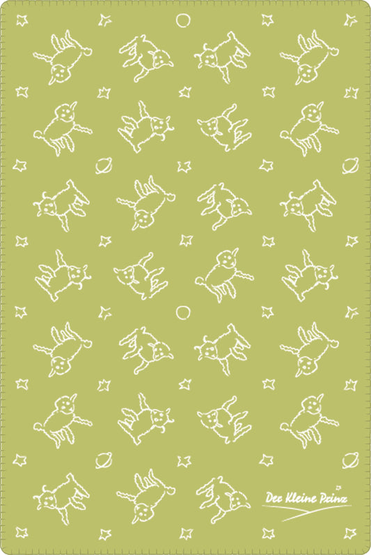 Kolter Kuscheldecke Der Kleine Prinz Schafe grün