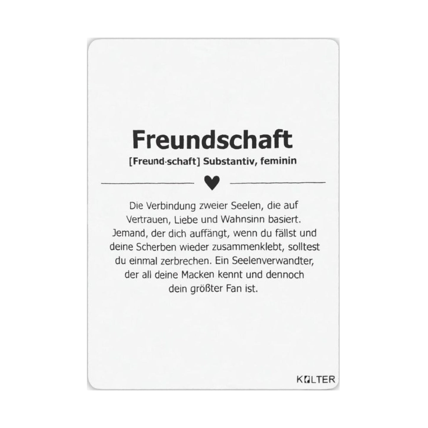 Kolter Kuscheldecke Freundschaft zu Weihnachten - ein besonderes Geschenk für Freunde 🤍