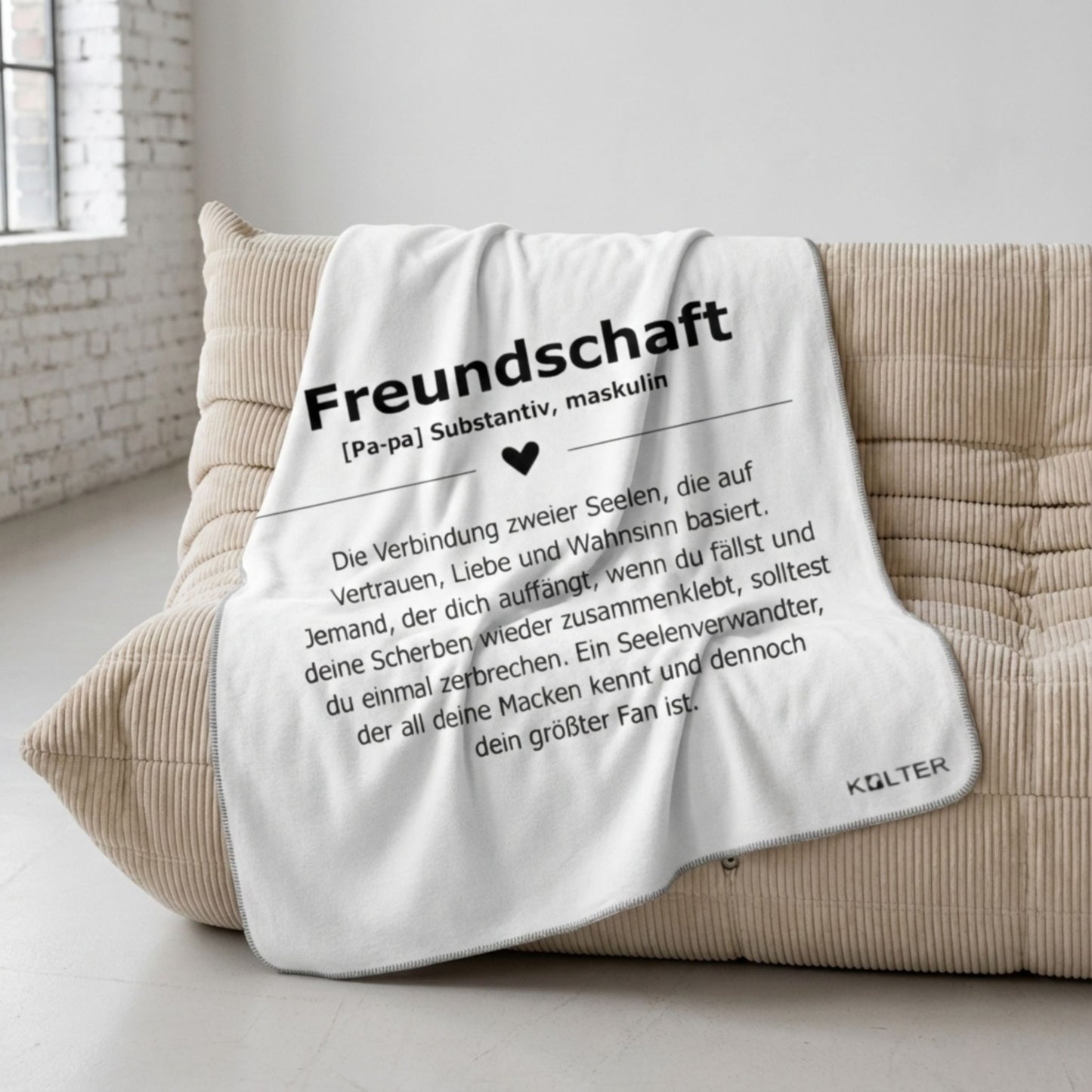Kolter Kuscheldecke Freundschaft zu Weihnachten - ein besonderes Geschenk für Freunde 🤍