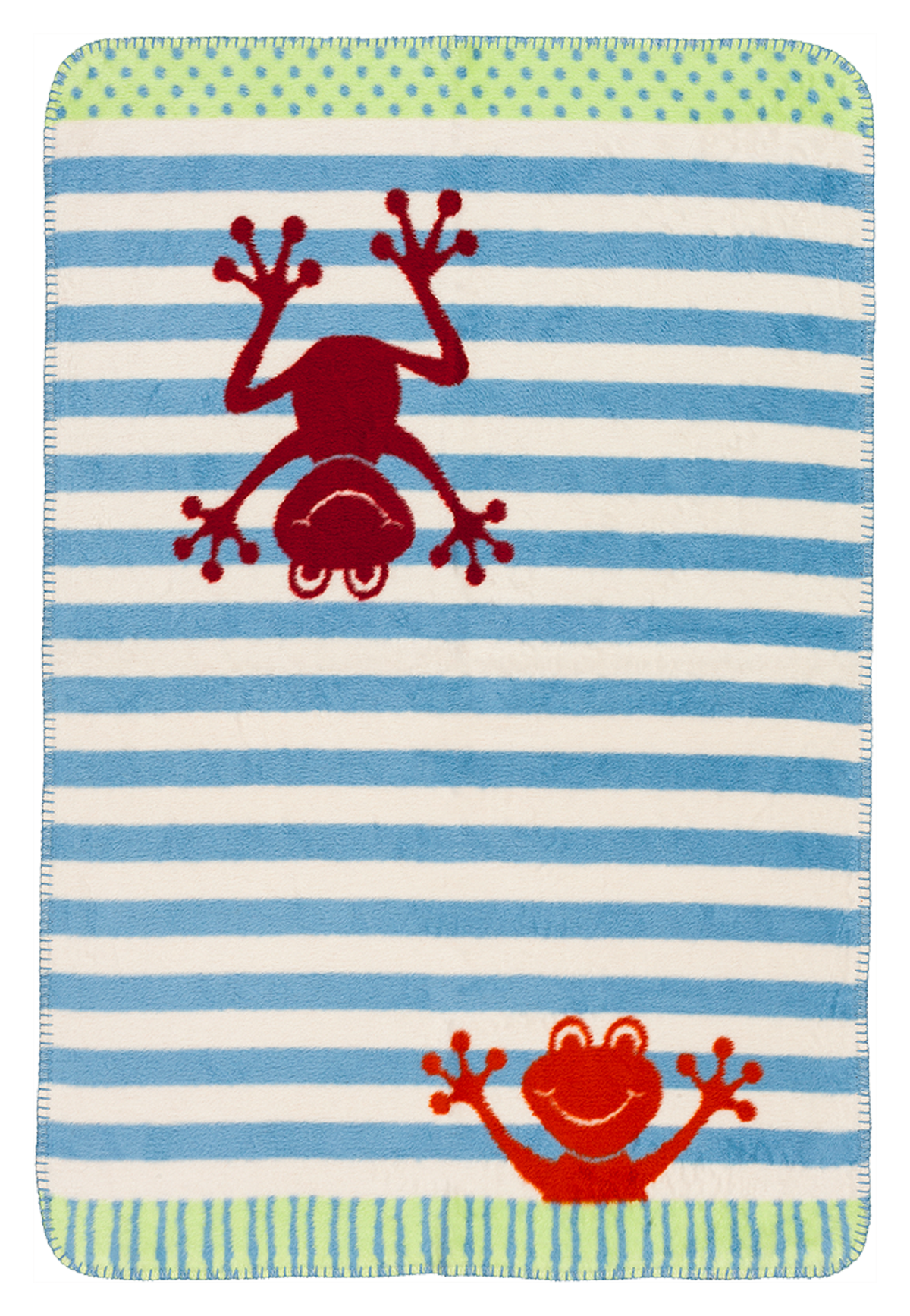 Babydecke „Froschi“ für´s Baby 100% Baumwolle aus kontrolliert biologischem Anbau ca.(75x100 cm, 2 Farben) / ca.450g/m²