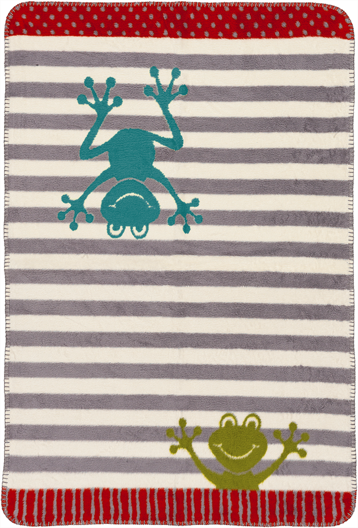 Babydecke „Froschi“ für´s Baby 100% Baumwolle aus kontrolliert biologischem Anbau ca.(75x100 cm, 2 Farben) / ca.450g/m²