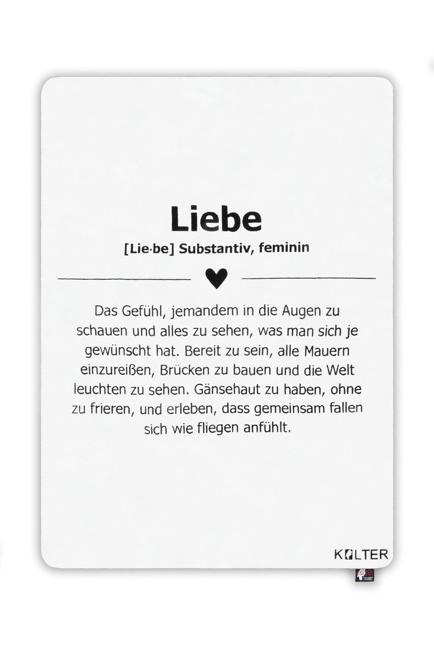 Kolter Kuscheldecke Liebe