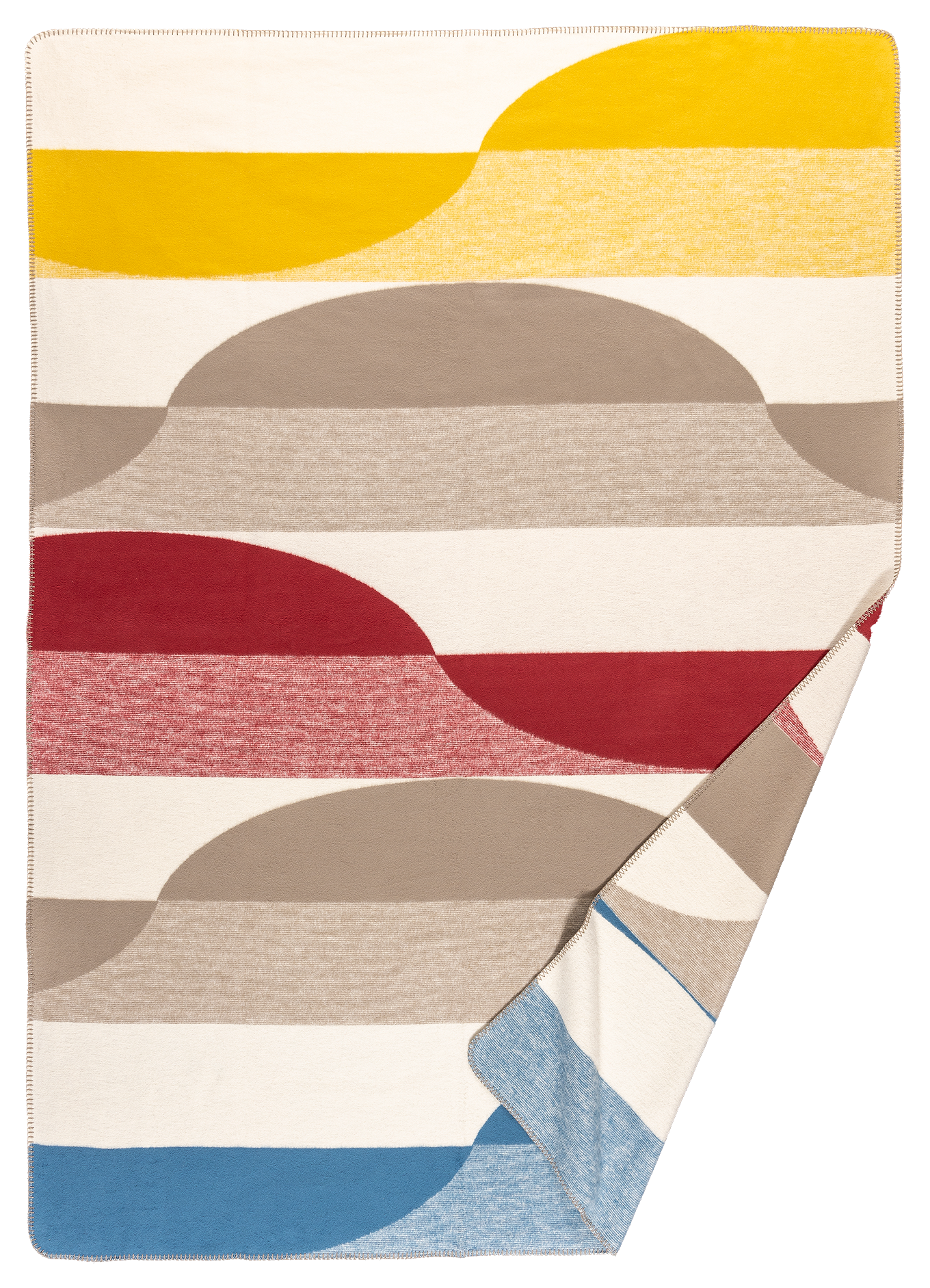 "Wave" cuddly blanket - bluestone