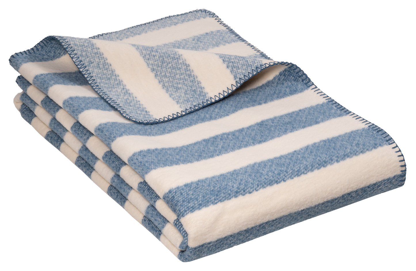 Kuscheldecke „Ida“ bluestone 150 x 220cm mit ca. 450g/m², Bio-Baumwolle