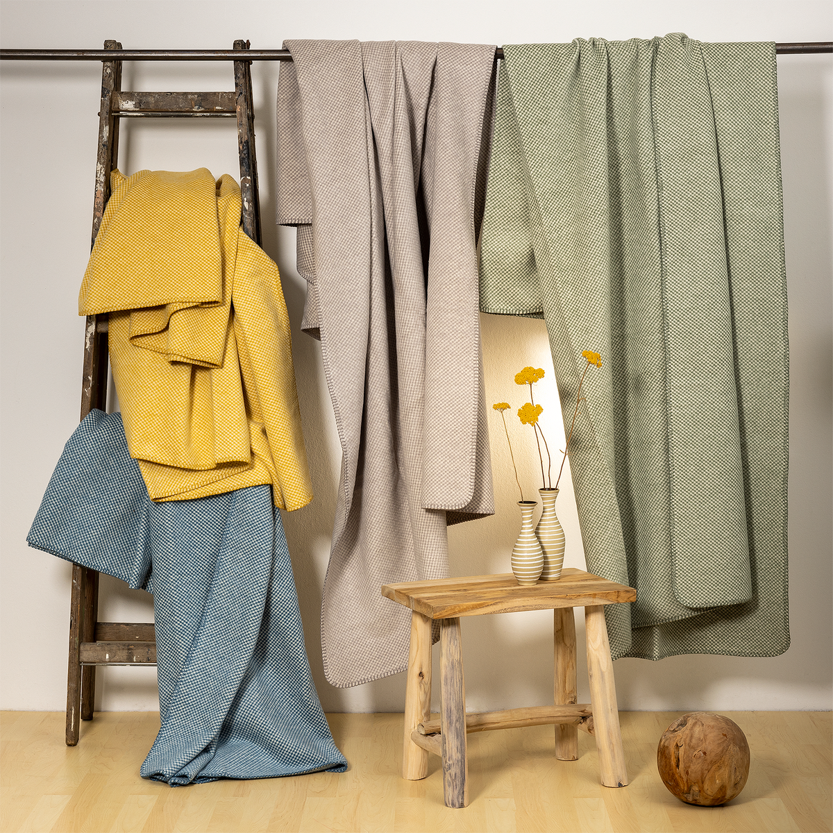 Stripy Honey – Organic Cotton Blanket 150 × 220 cm