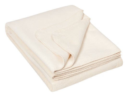 Kuscheldecke „Anne“ Uni Wohndecke 100% Baumwolle aus kontrolliert biologischem Anbau ca. (150x200cm, 13 Farben) / ca.450g/m²
