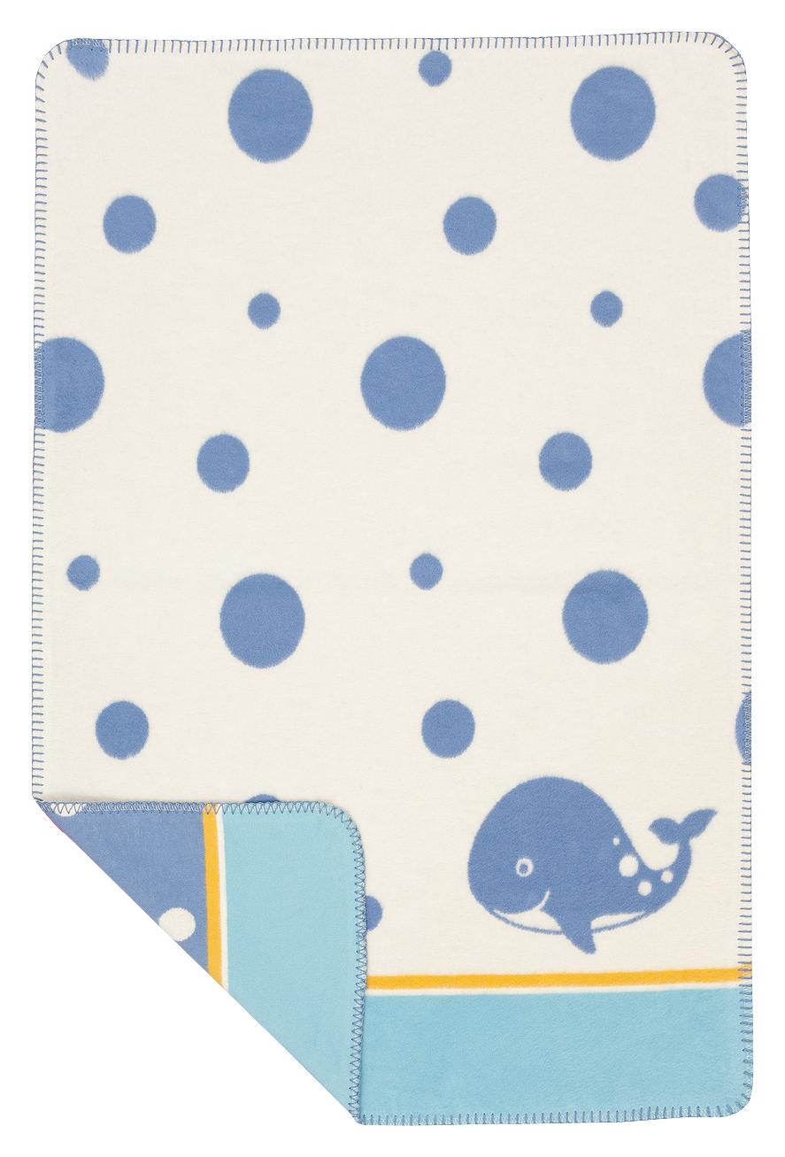 Babydecke „Wanda“ für´s Baby 100% Baumwolle aus kontrolliert biologischem Anbau ca.(75x100 cm, 3 Farben) / ca.320g/m²