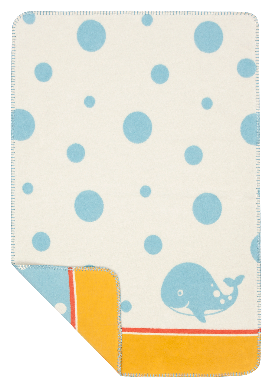 Babydecke „Wanda“ für´s Baby 100% Baumwolle aus kontrolliert biologischem Anbau ca.(75x100 cm, 3 Farben) / ca.320g/m²