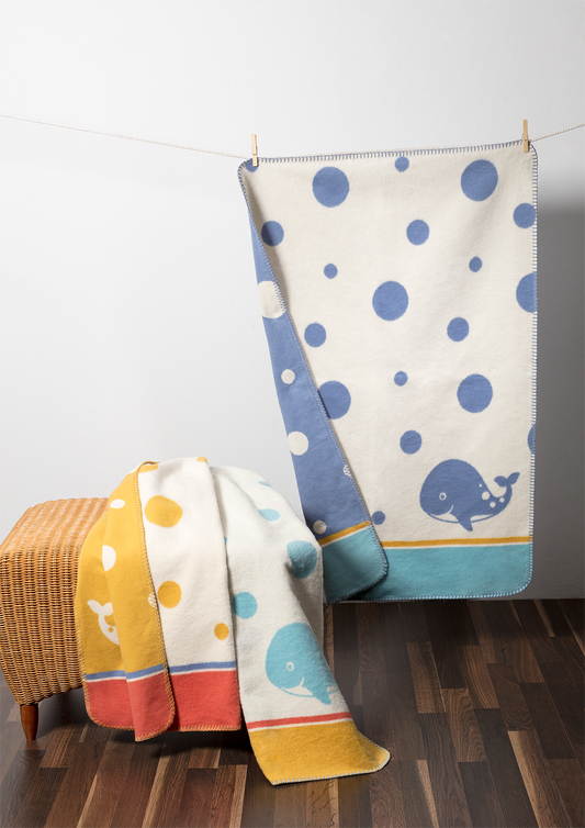 Babydecke „Wanda“ für´s Baby 100% Baumwolle aus kontrolliert biologischem Anbau ca.(75x100 cm, 3 Farben) / ca.320g/m²