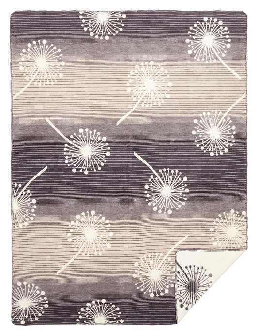 Kuscheldecke „Pusteblume“ rauchgrau