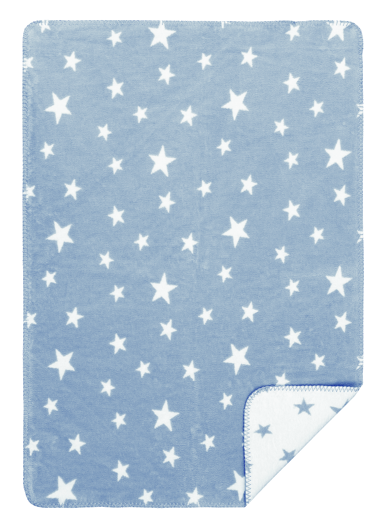 Babydecke „New Stars“ für´s Baby 100% Baumwolle aus kontrolliert biologischem Anbau ca.(75x100 cm, 5 Farben) / ca.450g/m²